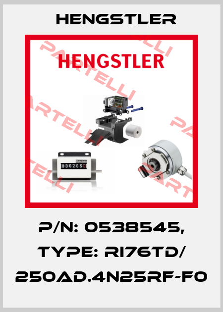p/n: 0538545, Type: RI76TD/ 250AD.4N25RF-F0 Hengstler