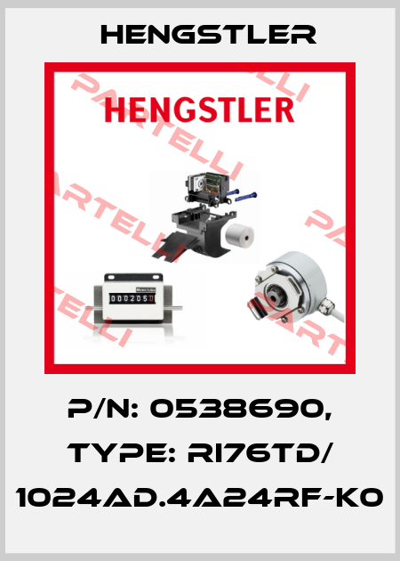 p/n: 0538690, Type: RI76TD/ 1024AD.4A24RF-K0 Hengstler