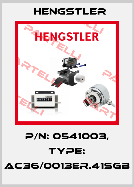 p/n: 0541003, Type: AC36/0013ER.41SGB Hengstler