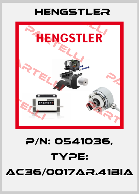 p/n: 0541036, Type: AC36/0017AR.41BIA Hengstler