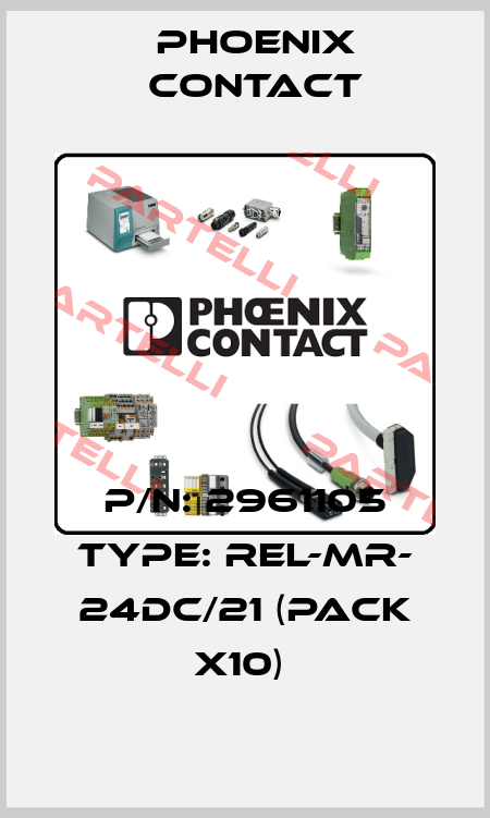 P/N: 2961105 Type: REL-MR- 24DC/21 (pack x10)  Phoenix Contact