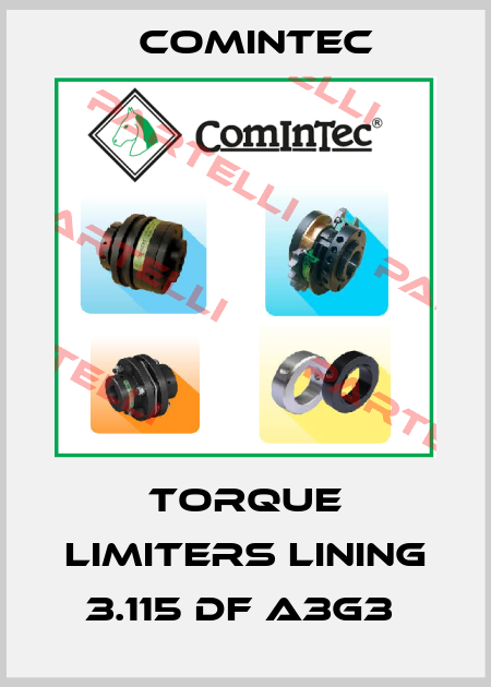 Torque limiters lining 3.115 DF A3G3  Comintec