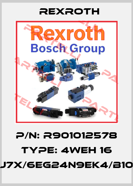 P/N: R901012578 Type: 4WEH 16 J7X/6EG24N9EK4/B10 Rexroth