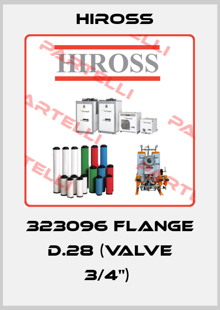 323096 FLANGE D.28 (VALVE 3/4")  Hiross