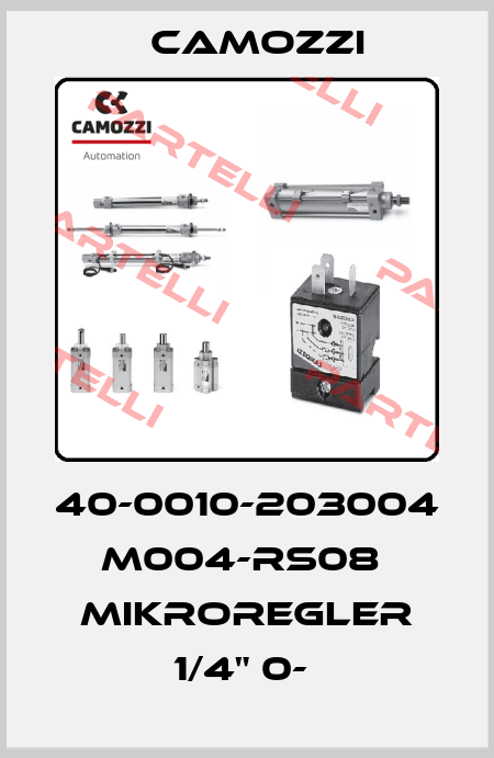 40-0010-203004  M004-RS08  MIKROREGLER 1/4" 0-  Camozzi
