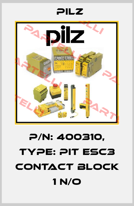p/n: 400310, Type: PIT esc3 contact block 1 n/o Pilz