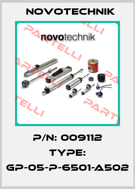 P/N: 009112 Type: GP-05-P-6501-A502 Novotechnik