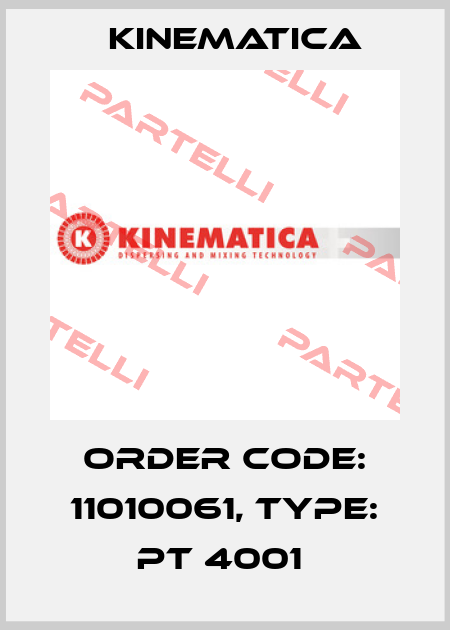 Order Code: 11010061, Type: PT 4001  Kinematica
