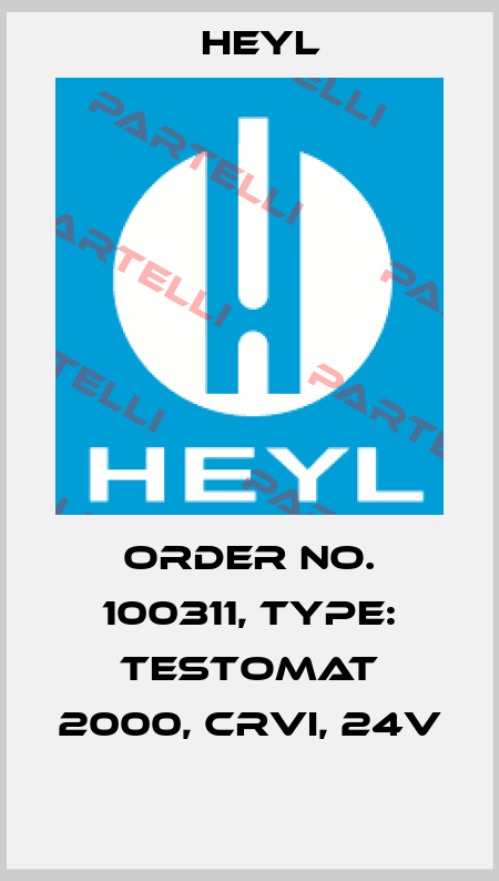 Order No. 100311, Type: Testomat 2000, CrVI, 24V  Heyl