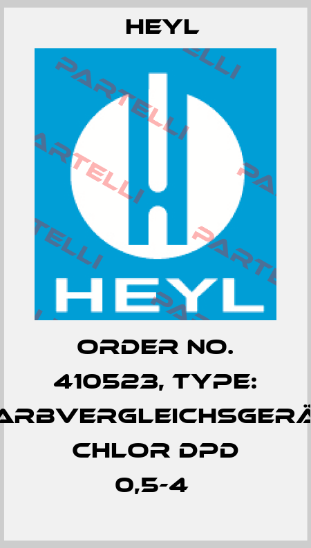 Order No. 410523, Type: Farbvergleichsgerät Chlor DPD 0,5-4  Heyl