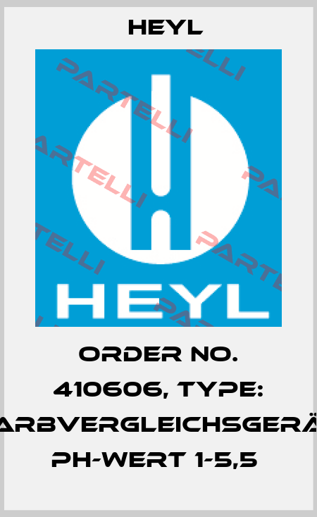 Order No. 410606, Type: Farbvergleichsgerät pH-Wert 1-5,5  Heyl