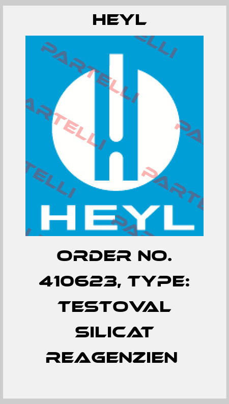 Order No. 410623, Type: Testoval Silicat Reagenzien  Heyl