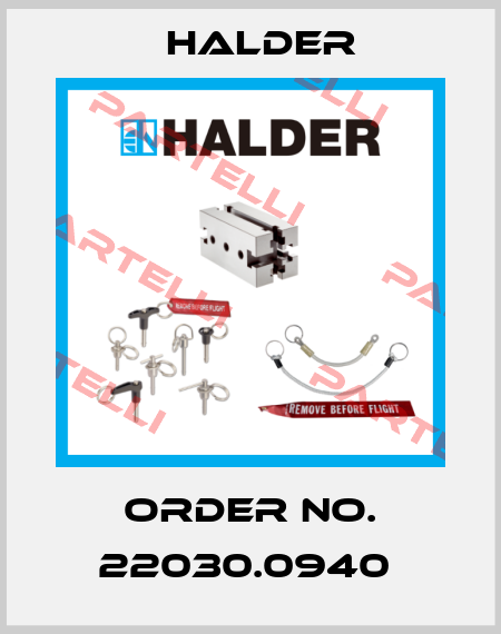 Order No. 22030.0940  Halder