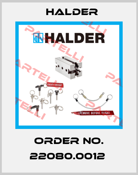 Order No. 22080.0012  Halder