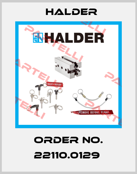 Order No. 22110.0129  Halder