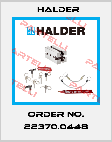 Order No. 22370.0448 Halder