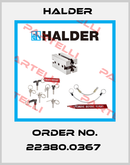 Order No. 22380.0367  Halder