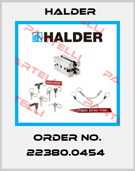 Order No. 22380.0454  Halder