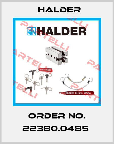 Order No. 22380.0485  Halder