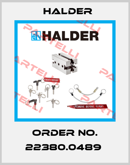 Order No. 22380.0489  Halder