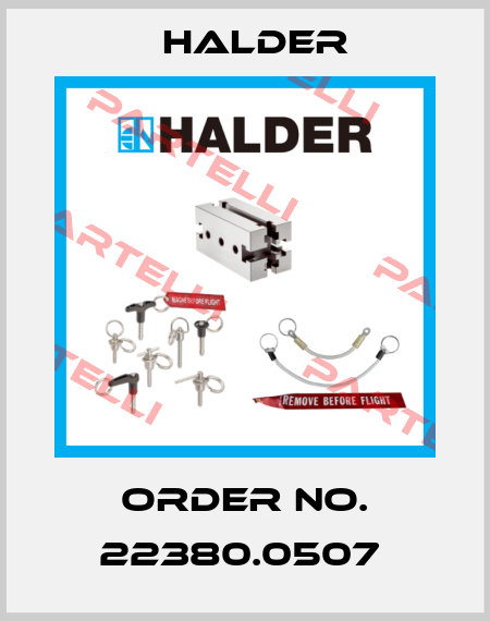 Order No. 22380.0507  Halder