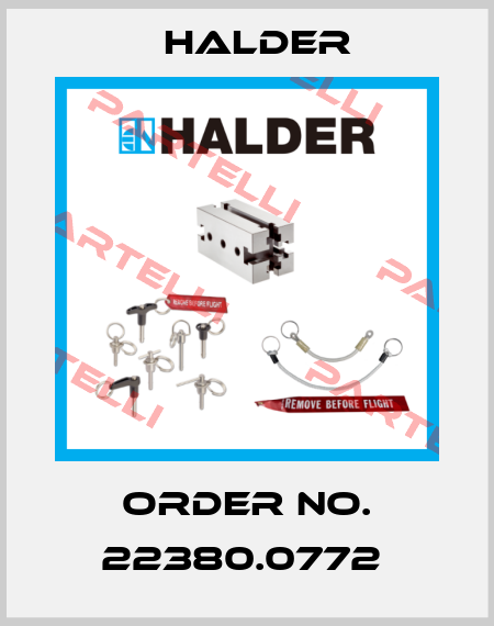 Order No. 22380.0772  Halder