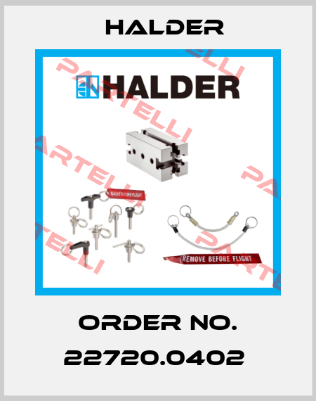 Order No. 22720.0402  Halder