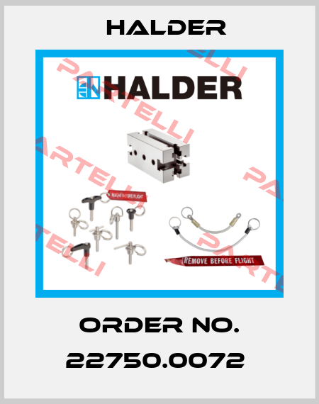 Order No. 22750.0072  Halder