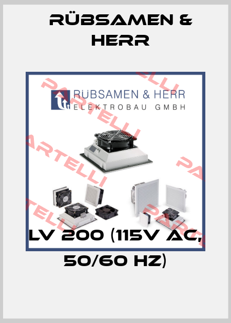 LV 200 (115V AC, 50/60 Hz) Rübsamen & Herr