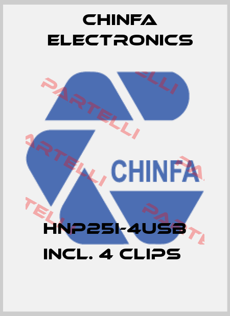 HNP25I-4USB incl. 4 clips  Chinfa Electronics