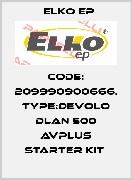 Code: 209990900666, Type:Devolo dLAN 500 AVplus Starter Kit  Elko EP
