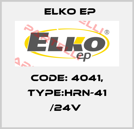 Code: 4041, Type:HRN-41 /24V  Elko EP