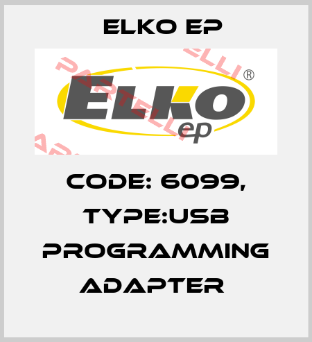 Code: 6099, Type:USB programming adapter  Elko EP
