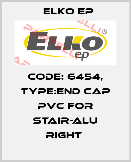 Code: 6454, Type:end cap PVC for STAIR-ALU right  Elko EP
