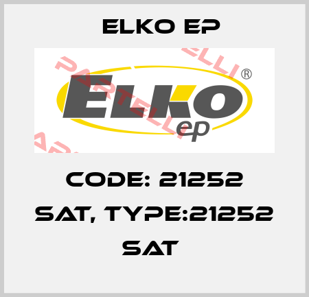 Code: 21252 SAT, Type:21252 SAT  Elko EP