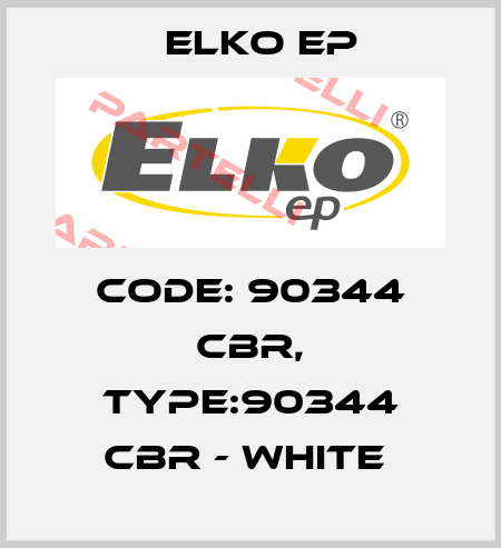 Code: 90344 CBR, Type:90344 CBR - white  Elko EP