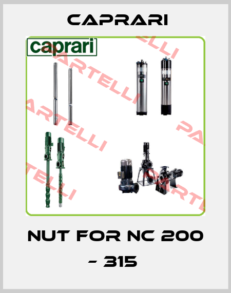 Nut for NC 200 – 315  CAPRARI 