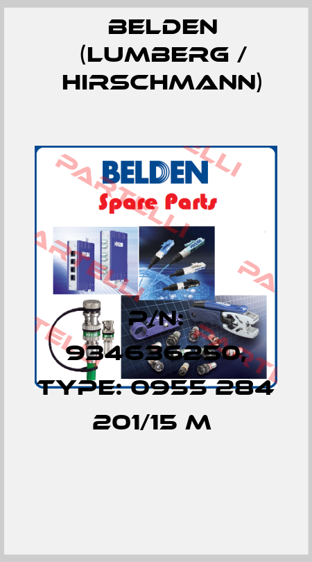 P/N: 934636250, Type: 0955 284 201/15 M  Belden (Lumberg / Hirschmann)