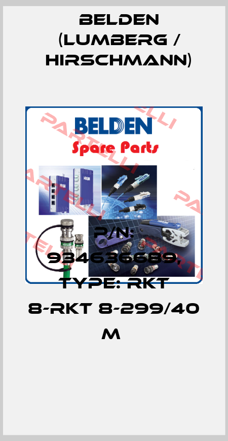 P/N: 934636689, Type: RKT 8-RKT 8-299/40 M  Belden (Lumberg / Hirschmann)