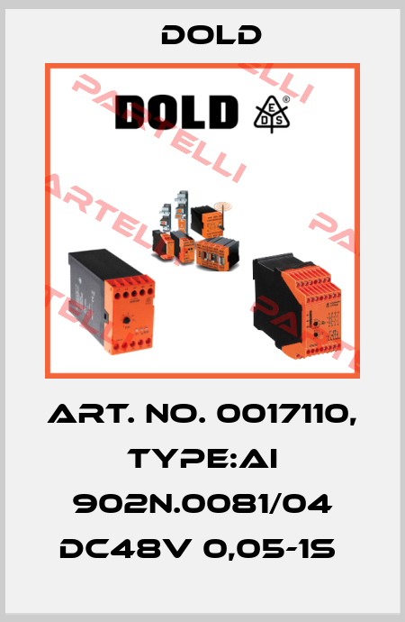 Art. No. 0017110, Type:AI 902N.0081/04 DC48V 0,05-1S  Dold