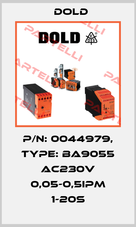 p/n: 0044979, Type: BA9055 AC230V 0,05-0,5IPM 1-20S Dold