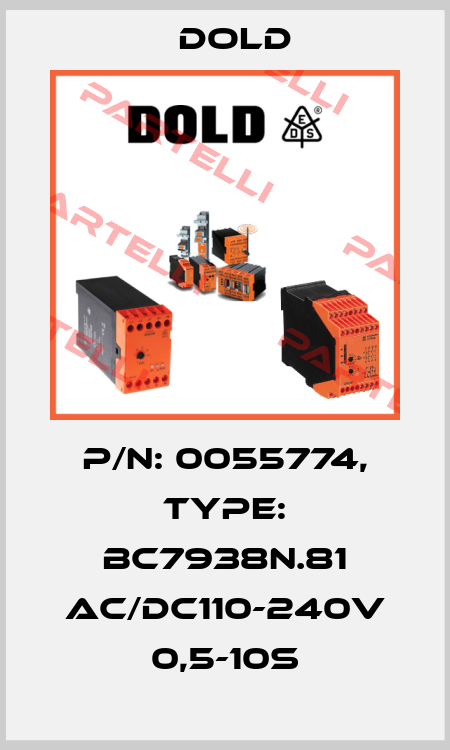p/n: 0055774, Type: BC7938N.81 AC/DC110-240V 0,5-10S Dold