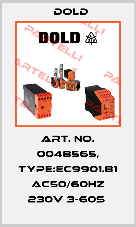 Art. No. 0048565, Type:EC9901.81 AC50/60HZ 230V 3-60S  Dold