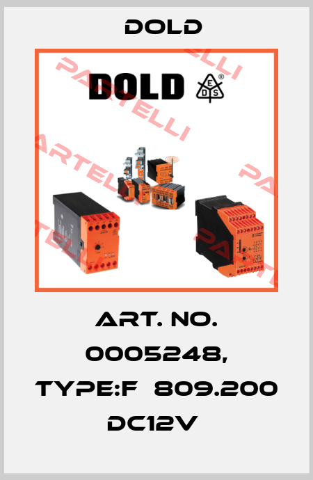 Art. No. 0005248, Type:F  809.200 DC12V  Dold