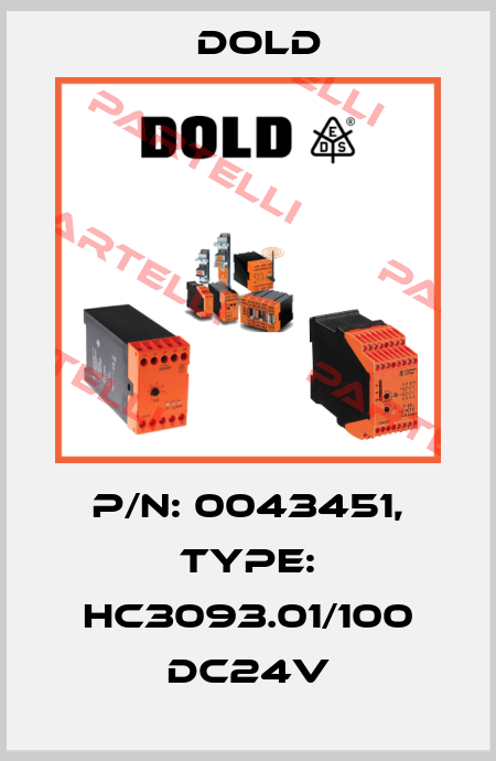 p/n: 0043451, Type: HC3093.01/100 DC24V Dold