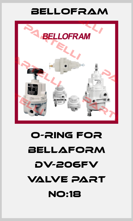 O-RING for Bellaform DV-206FV Valve Part No:18  Bellofram