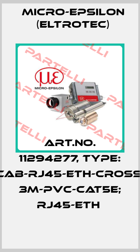Art.No. 11294277, Type: CAB-RJ45-Eth-Cross; 3m-PVC-Cat5e; RJ45-Eth  Micro-Epsilon (Eltrotec)