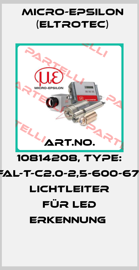 Art.No. 10814208, Type: FAL-T-C2.0-2,5-600-67° Lichtleiter für LED Erkennung  Micro-Epsilon (Eltrotec)
