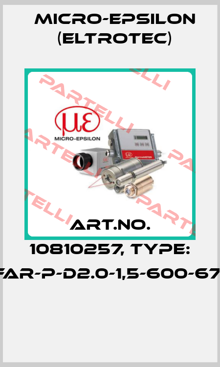 Art.No. 10810257, Type: FAR-P-D2.0-1,5-600-67°  Micro-Epsilon (Eltrotec)