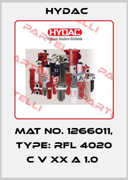 Mat No. 1266011, Type: RFL 4020 C V XX A 1.0  Hydac